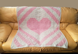 Gehaakte Quilt "Hart"