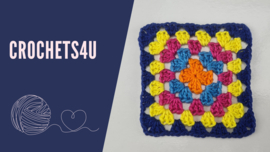 Leren haken: traditionele granny square haken in veel kleuren