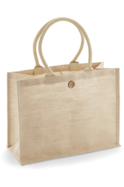 Juco Shopper | 42x33x19 cm | Natuurlijke mix van jute en sterk katoen voor eenvoudige decoratie