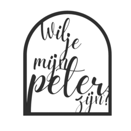 Quote in boog – “Wil je mijn peter zijn?”