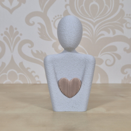 3D-geprint beeld met hart – bedankje voor leerkracht