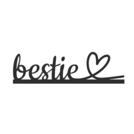 "bestie❤️" – 3D geprinte quote – minimalistische decoratie