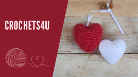 Haken rond een Piepschuim Hart (5,3 cm): Stap-voor-stap Haakpatroon | Crochets4U #C4U