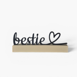 "bestie❤️" – 3D geprinte quote – minimalistische decoratie