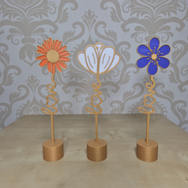 3D Geprinte Bloem – love in stam - Decoratieve Bloem voor Boeket, Bladwijzer of Plantenbak