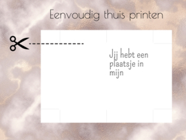 Downloadbare Wenskaart met Gehaakt Hartje | Gehaakte Valentijnskaart