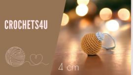 Gratis Haakpatroon Kerstballen Haken - 4 cm