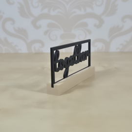 "Together" – 3D geprinte quote – minimalistische decoratie