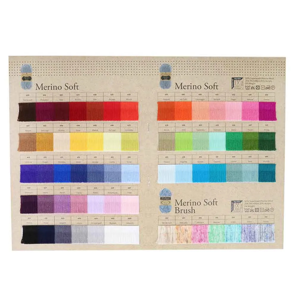 Staalkaart Scheepjes Merino Soft