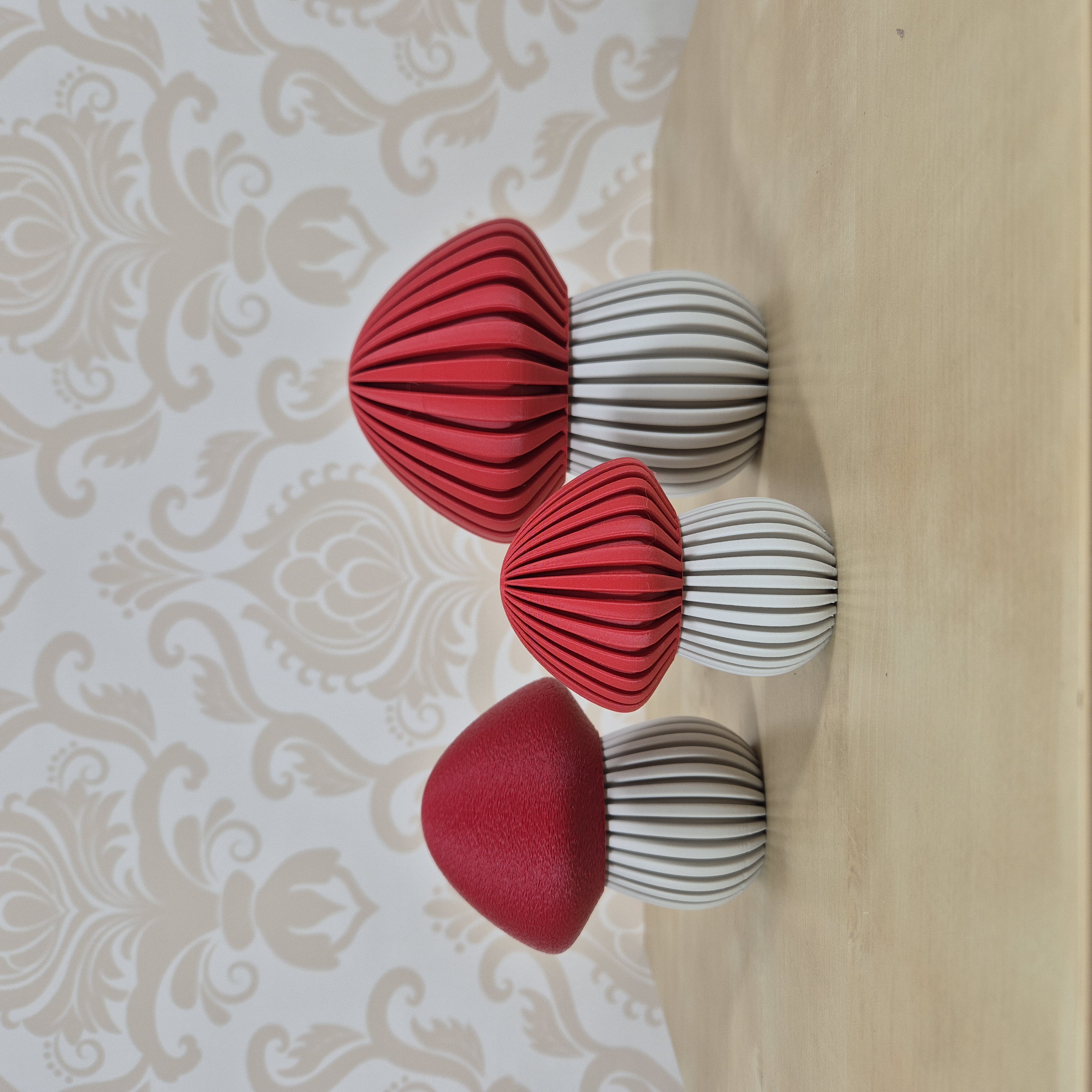 3D-geprinte herfstpaddenstoelen –  3 maten
