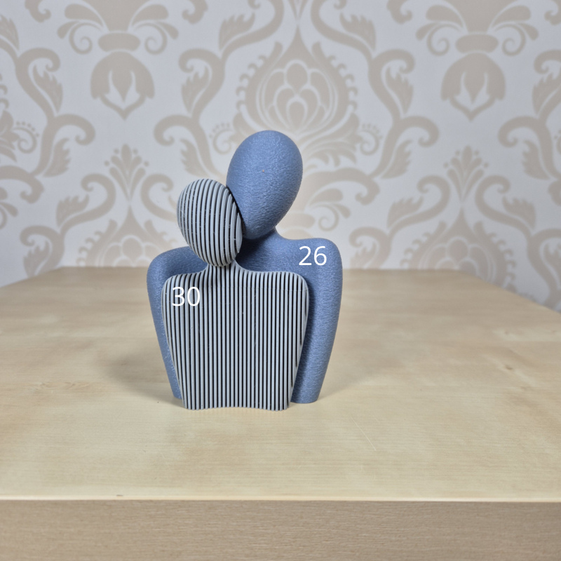 3D-geprint Valentijnsbeeldje koppel - Man en Vrouw - Combineerbare Kleuren