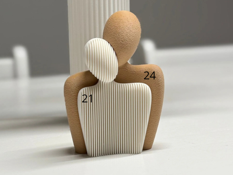 3D-geprint Valentijnsbeeldje koppel - Man en Vrouw - Combineerbare Kleuren