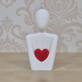 3D-geprint Minimalistisch Beeldje met Hart – Symbolisch Design