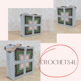 Leren haken: Gehaakte Tas met Mitred Granny Square - Tutorial