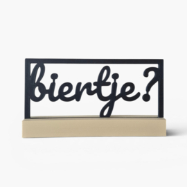 "biertje?" – 3D geprinte quote – minimalistische decoratie