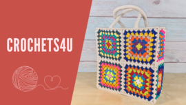 Gratis haakpatroon granny squares tas