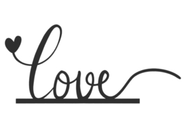 Onderdeel "Love" – Tekstdecoratie met Hartje