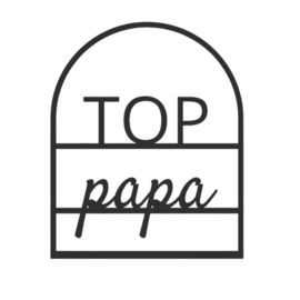 Quote in boog – “Top papa”