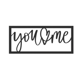 "You ❤️ me" – 3D geprinte quote – minimalistische decoratie