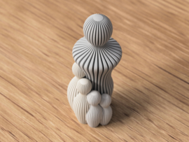 Modern 3d geprint beeldje papa met 4 kinderen