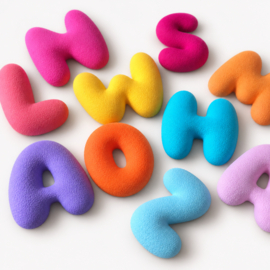 3D Bubble Letters – Gepersonaliseerde 3D-geprinte letters in 36 kleuren