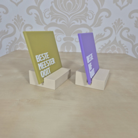 3D Geprint Tegeltje “Beste Juf / Meester Ooit” – Origineel Cadeau voor Leerkrachten