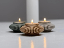 3D-geprinte Minimalistische Theelichthouder – Modern Design – Scandinavische Interieurdecoratie