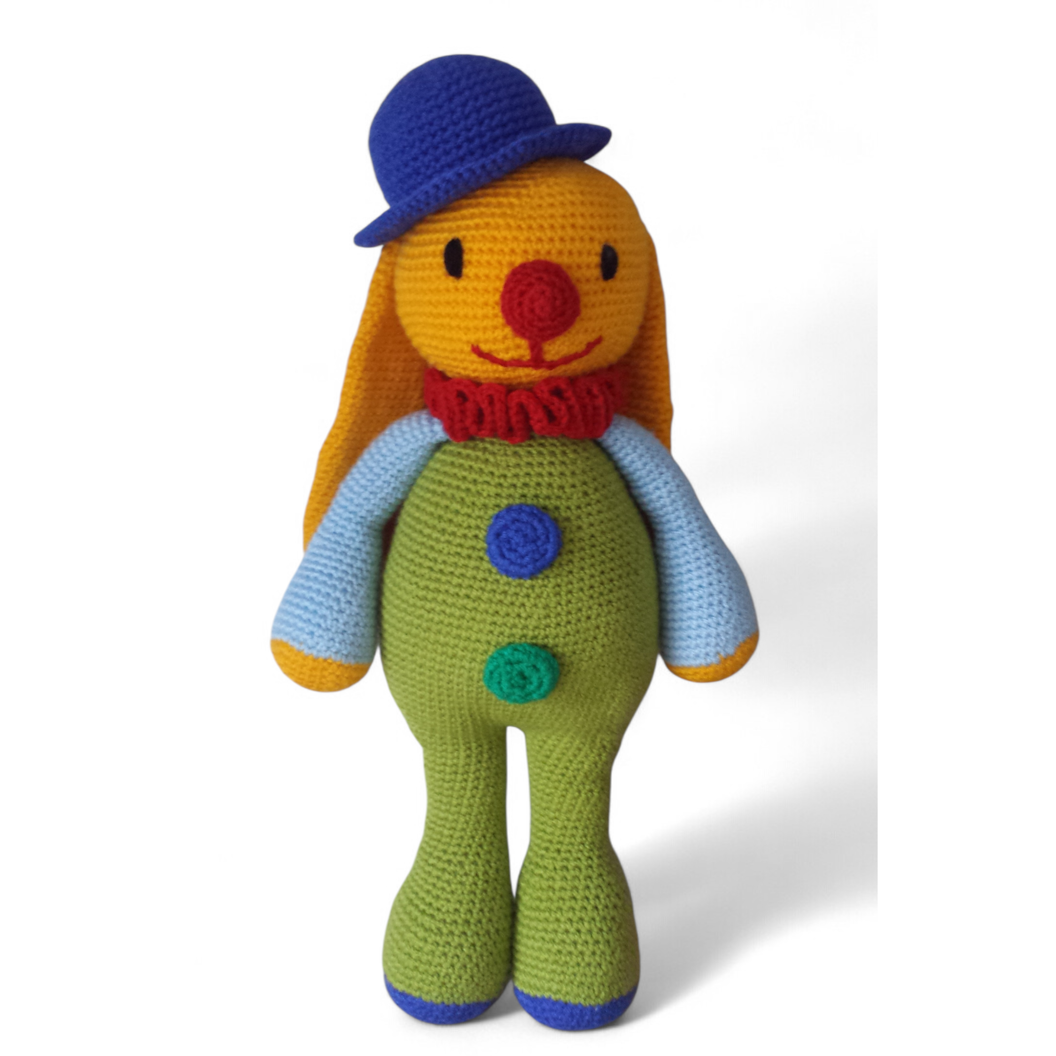 haakpatroon knuffelkonijn clown