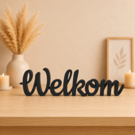 Welkom – 3D-geprinte woorddecoratie