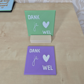 3D geprinte tegeltjes met tekst – keuze uit kleuren & houder