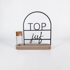 Geribbelde houder met ruimte voor vaasje – 170 mm