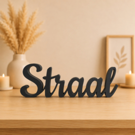 Straal – 3D-geprinte woorddecoratie