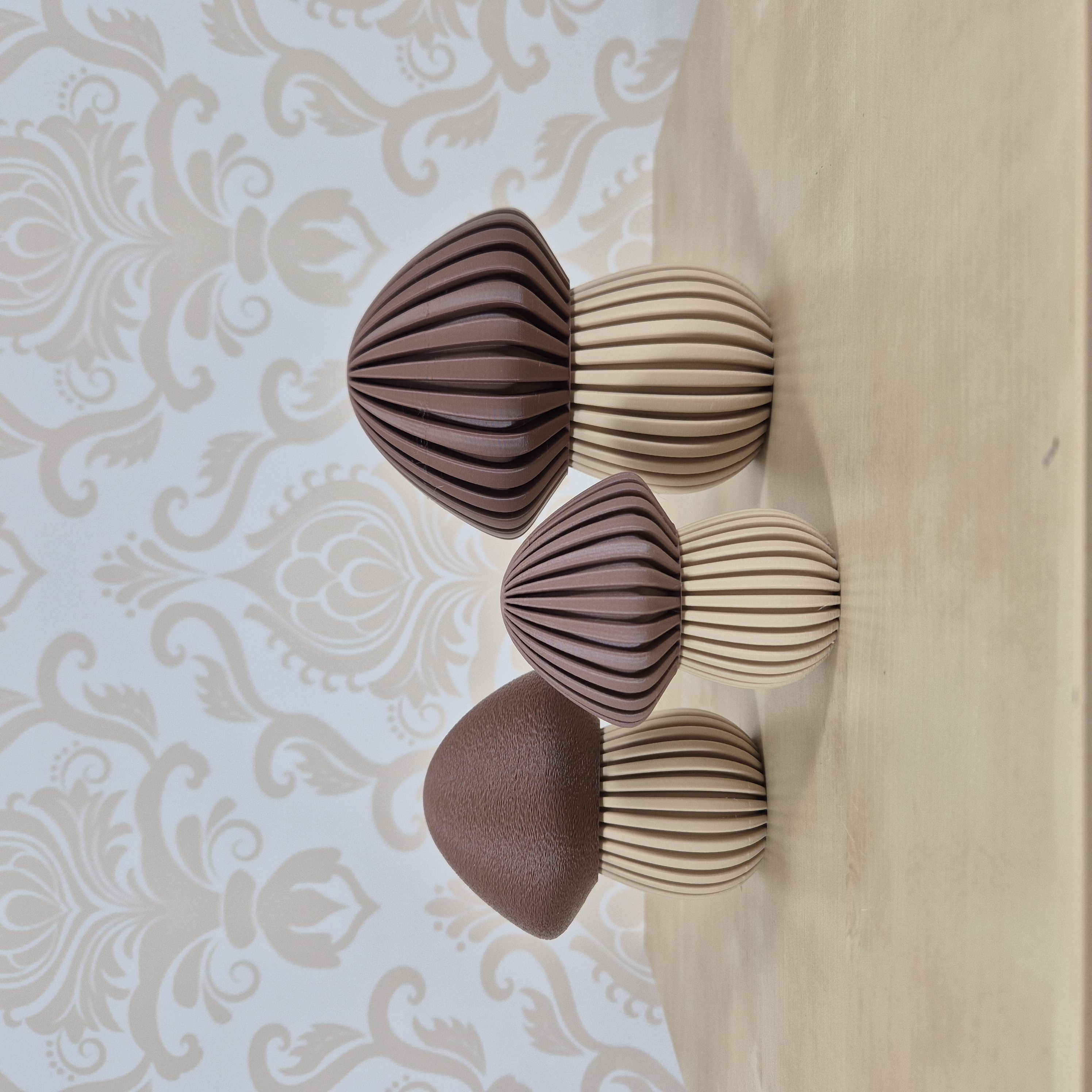 3D-geprinte herfstpaddenstoelen –  3 maten