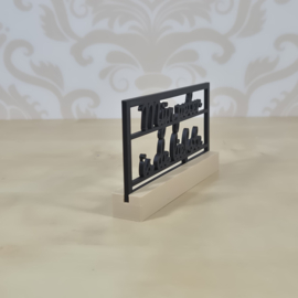 "Mijn peter is de liefste" – 3D geprinte quote – minimalistische decoratie