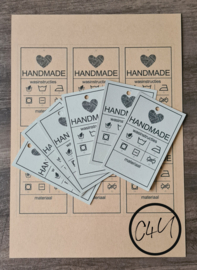 Label "handmade" om te printen