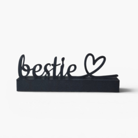"bestie❤️" – 3D geprinte quote – minimalistische decoratie