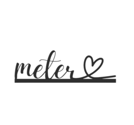 "meter❤️" – 3D geprinte quote – minimalistische decoratie