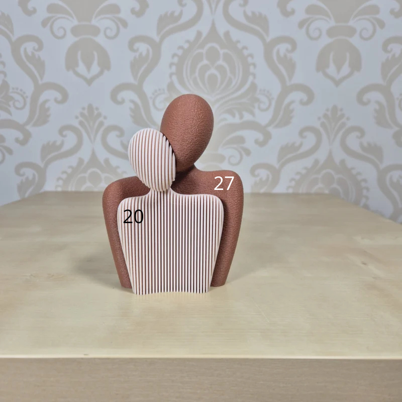 3D-geprint Valentijnsbeeldje koppel - Man en Vrouw - Combineerbare Kleuren