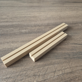 3D-geprint blokje met 1 groef – Basis voor decoratie (130mm of 250mm)