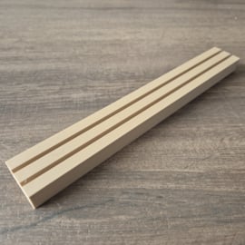 3D-geprint blokje met 2 groeven – Basis voor decoratie (130mm of 250mm)