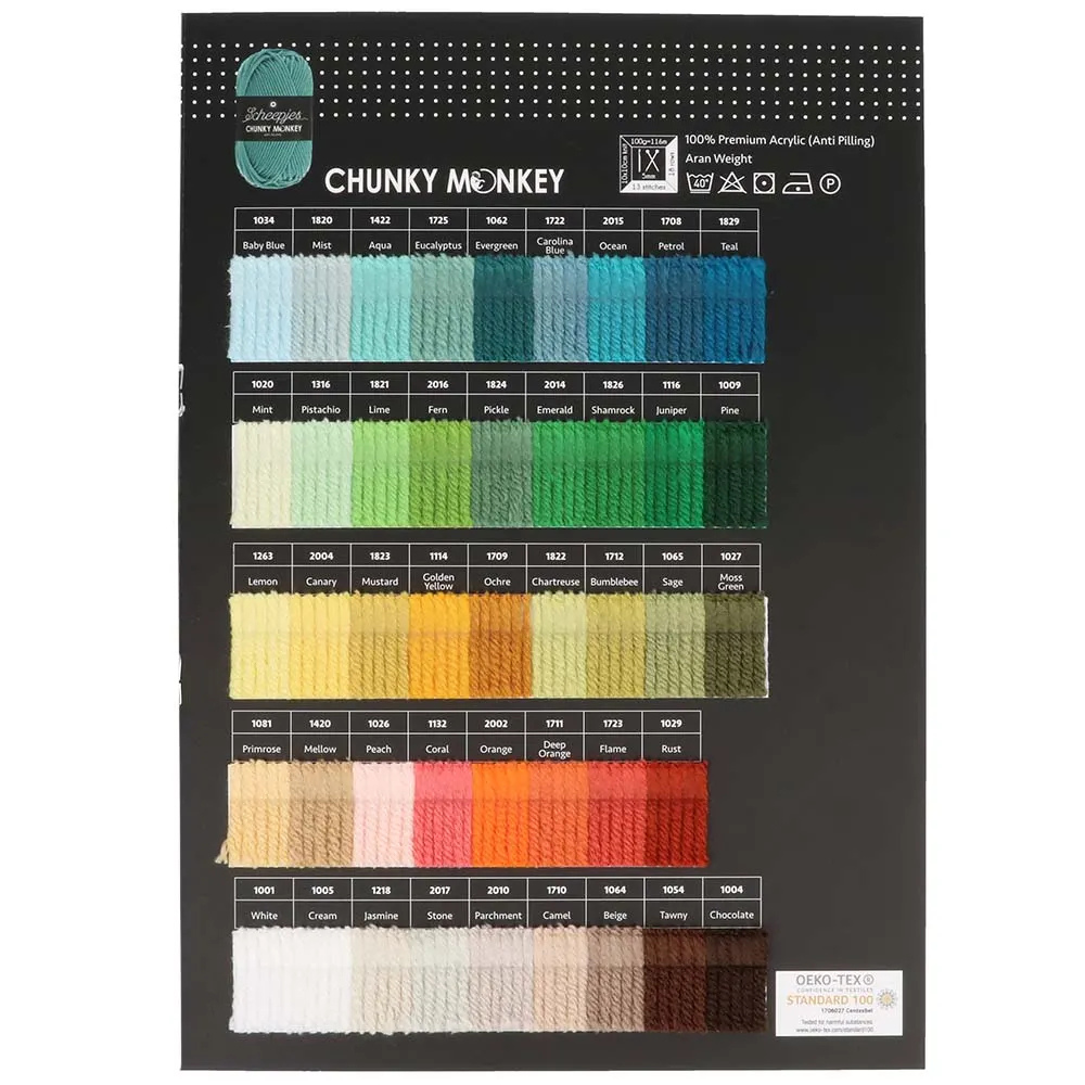 Staalkaart Scheepjes Chunky Monkey