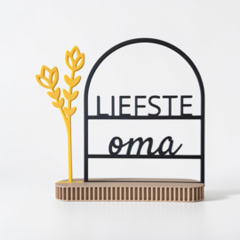 Quote in boog – “Liefste oma”