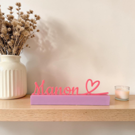 Gepersonaliseerd naamblok met houder – 13 cm