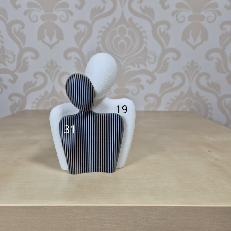 3D-geprint Valentijnsbeeldje koppel - Man en Vrouw - Combineerbare Kleuren