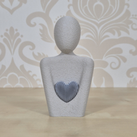 3D-geprint Minimalistisch Beeldje met Hart – Symbolisch Design
