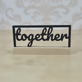 "Together" – 3D geprinte quote – minimalistische decoratie