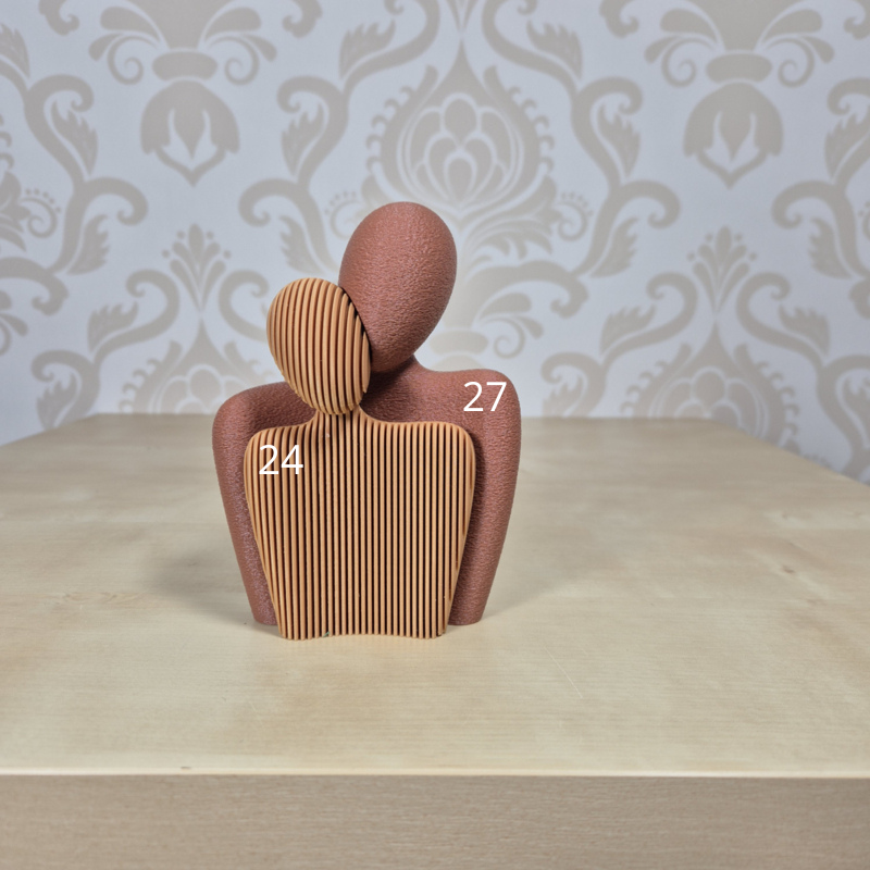 3D-geprint Valentijnsbeeldje koppel - Man en Vrouw - Combineerbare Kleuren