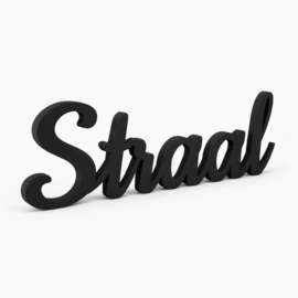 Straal – 3D-geprinte woorddecoratie