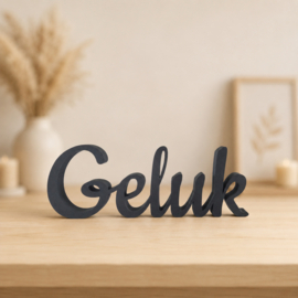 Geluk – 3D-geprinte woorddecoratie