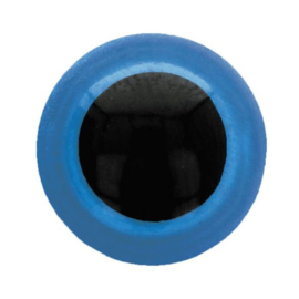 Veiligheidsogen dierenogen - tweekleurig blauw/zwart - 12 mm